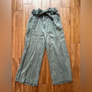 Anthropologie Olive Wide Leg Pants